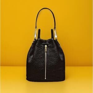 Cynnie Sling Bag Elizabeth And James Leather Pebble Bucket Bag With Gold Detail